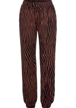 Lange Hosen|LASCANA Strandhose Schwarz-Terra-Bedruckt