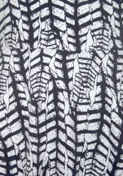 Kurze Kleider|Beachtime Strandkleid Dunkelblau-Weis-Bedruckt