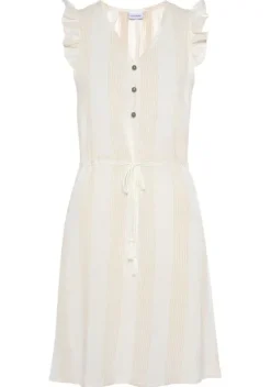 Kurze Kleider|LASCANA Strandkleid Creme-Sand