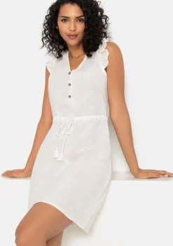 Kurze Kleider|LASCANA Strandkleid Creme-Sand