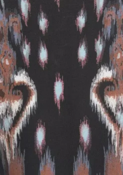 Kurze Kleider|Buffalo Strandkleid Schwarz-Bedruckt