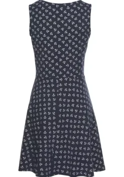 Kurze Kleider|Beachtime Strandkleid Marine-Weis