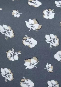 Kurze Kleider|Beachtime Strandkleid Graublau-Bedruckt