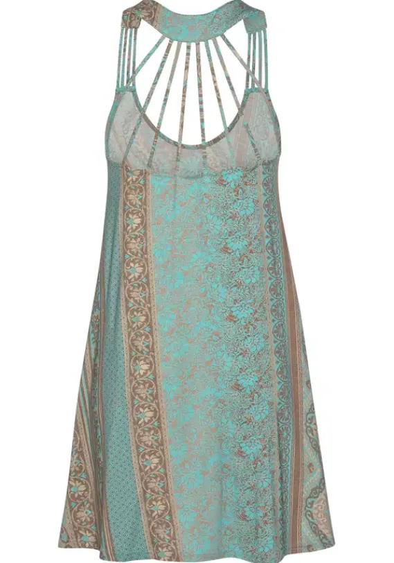 Strandkleider|LASCANA Strandkleid Turkis-Bedruckt