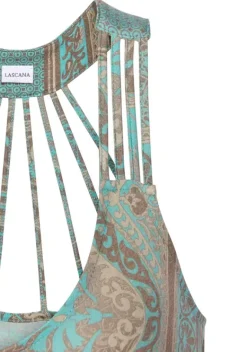 Strandkleider|LASCANA Strandkleid Turkis-Bedruckt