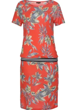 Kurze Kleider|LASCANA Strandkleid Rot-Bedruckt