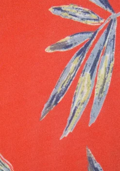 Kurze Kleider|LASCANA Strandkleid Rot-Bedruckt