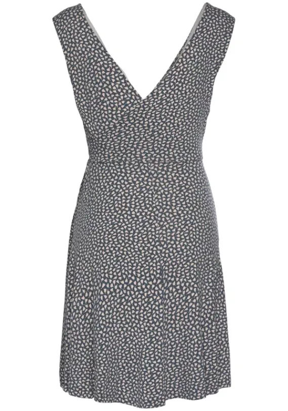 Kurze Kleider|s.Oliver Strandkleid Anthrazit-Rosa-Bedruckt