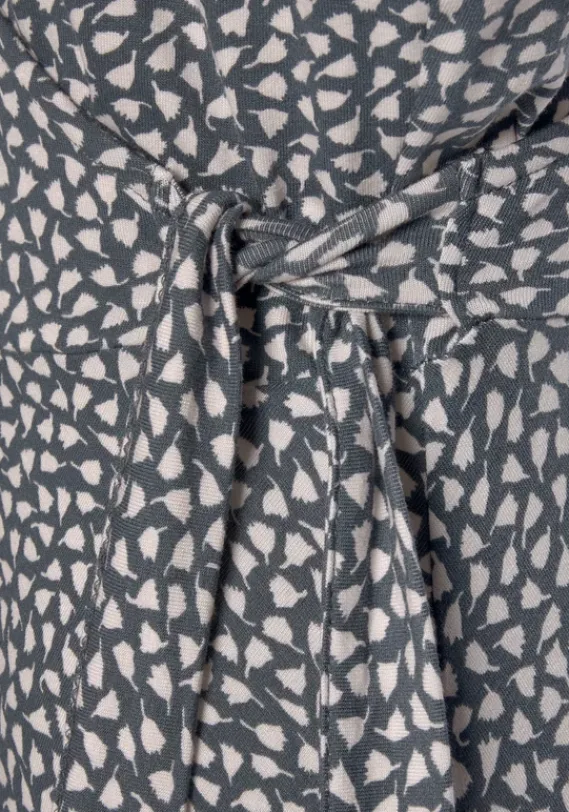 Kurze Kleider|s.Oliver Strandkleid Anthrazit-Rosa-Bedruckt