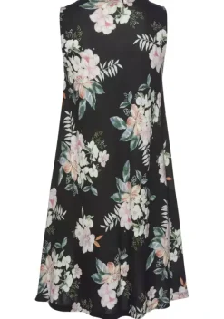 Strandkleider|LASCANA Strandkleid Schwarz-Bedruckt