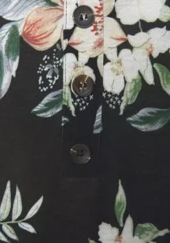 Strandkleider|LASCANA Strandkleid Schwarz-Bedruckt