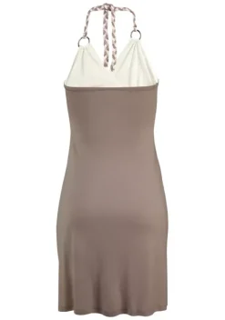 Kurze Kleider|Beachtime Strandkleid Creme-Taupe-Rose
