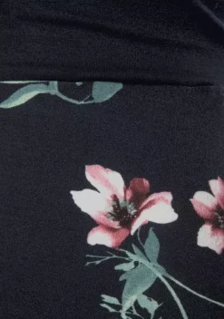 Kurze Kleider|Beachtime Strandkleid Marine-Geblumt-Bedruckt