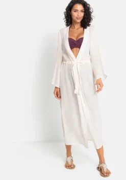 Maxikleider|LASCANA Strandkleid Creme