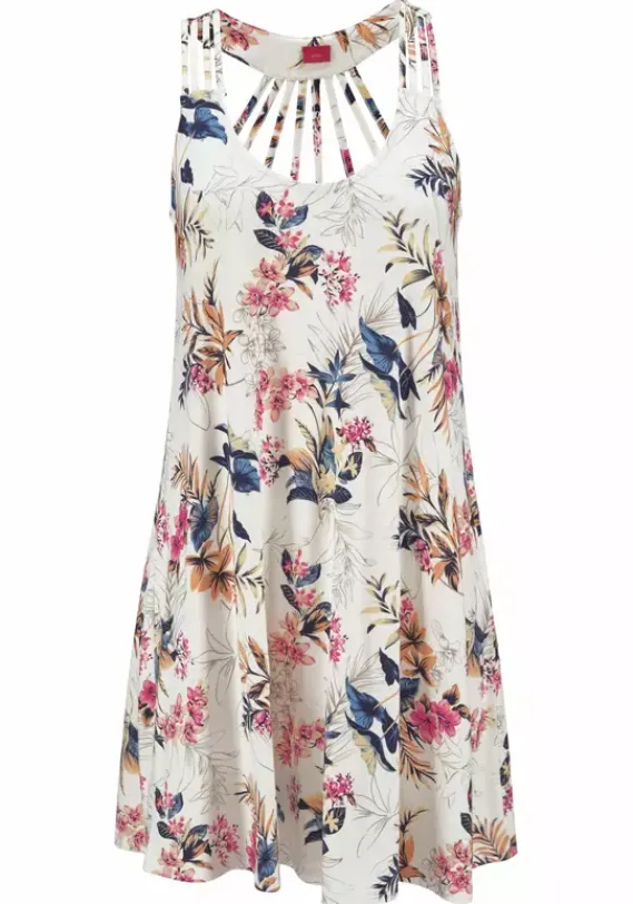 Strandkleider|s.Oliver Strandkleid Weis-Bedruckt