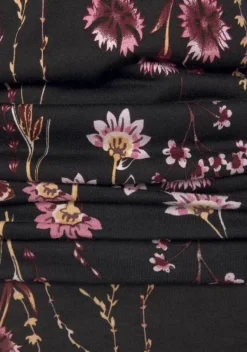 Strandkleider|LASCANA Strandkleid Schwarz-Bedruckt