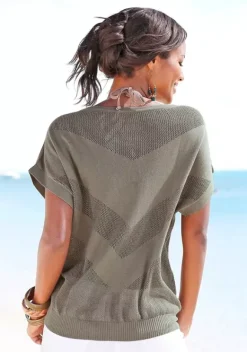 Pullover|LASCANA Strandpullover Khaki