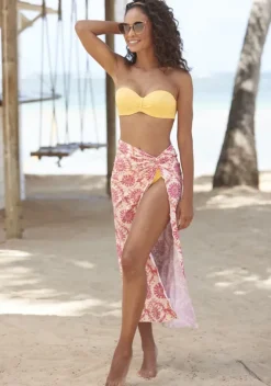 Rocke|LASCANA Strandrock Orange-Pink Bedruckt