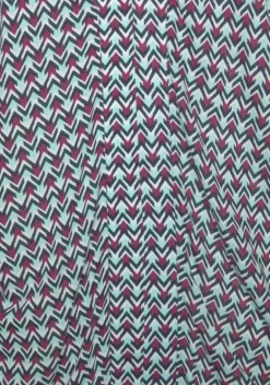 Damenshirts|Buffalo Strandshirt Turkis-Rot-Bedruckt