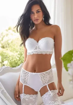 Socken|LASCANA Strapsstrumpfe Puder-Cream