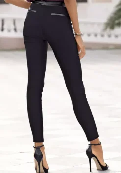 Lange Hosen|LASCANA Stretch-Hose Schwarz
