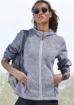 Jacken & Mantel|LASCANA Strickfleecejacke Navy