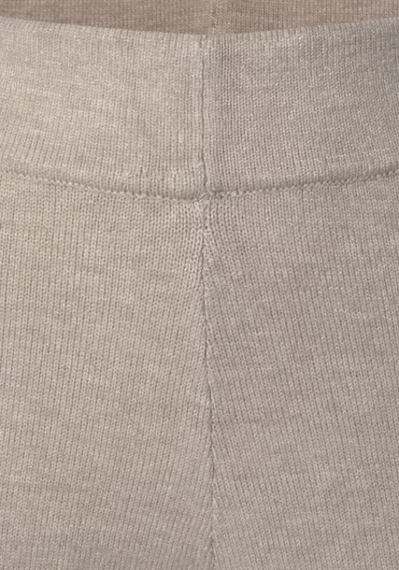 Lange Hosen|LASCANA Strickhose Beige-Meliert