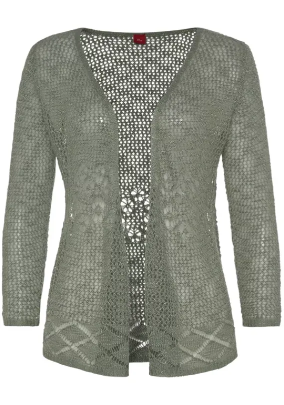 Jacken & Mantel|s.Oliver Strickjacke Khaki