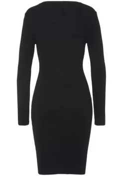 Kurze Kleider|Buffalo Strickkleid Schwarz