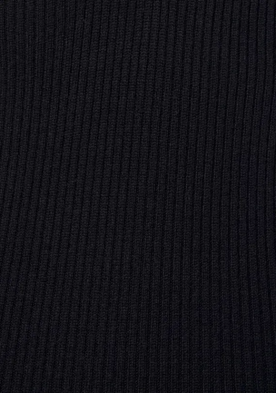 Kurze Kleider|Buffalo Strickkleid Schwarz