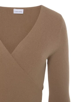 Pullover|LASCANA Strickpullover Camelfarben