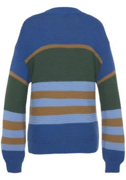 Pullover|LASCANA Strickpullover Blau Gestreift