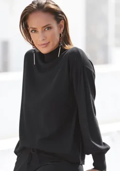 Strandmode|LASCANA Strickpullover Schwarz