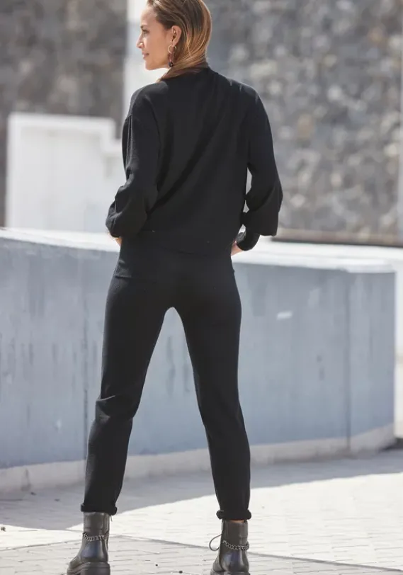 Strandmode|LASCANA Strickpullover Schwarz