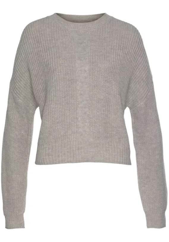 Pullover|LASCANA Strickpullover Sand-Meliert