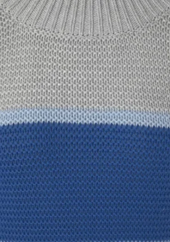 Pullover|LASCANA Strickpullover Grau Gestreift