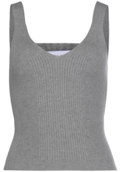 Damenshirts|LASCANA Stricktop Grau-Meliert