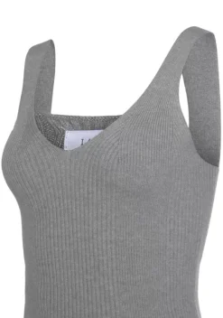 Damenshirts|LASCANA Stricktop Grau-Meliert