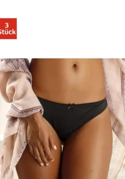 Strings|petite fleur String 3Xschwarz