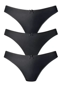 Strings|petite fleur String 3Xschwarz