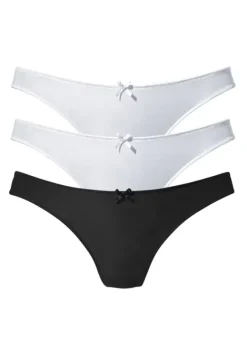 Strings|petite fleur String 2Xweis+1Xschwarz