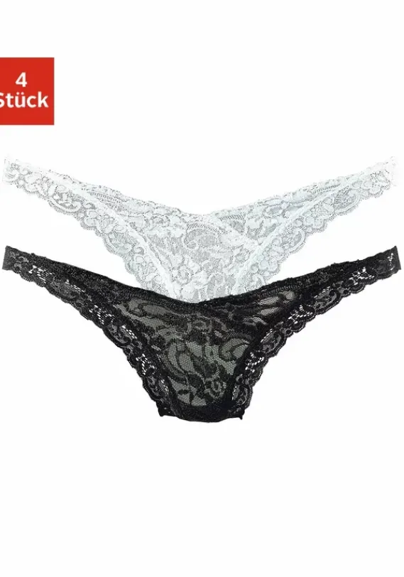 Strings|LASCANA String Schwarz, Weis