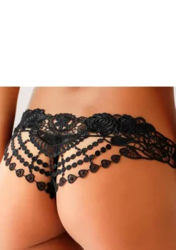 Strings|petite fleur gold String-Ouvert Schwarz