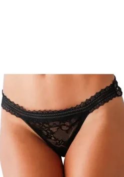 Strings|petite fleur gold String-Ouvert Schwarz