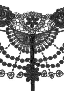 Strings|petite fleur gold String-Ouvert Schwarz