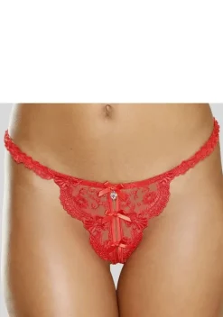 Strings|petite fleur gold String-Ouvert Rot