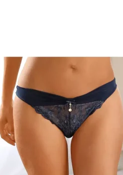 Dessous|LASCANA Stringtanga"Nina" Marine-Nougat