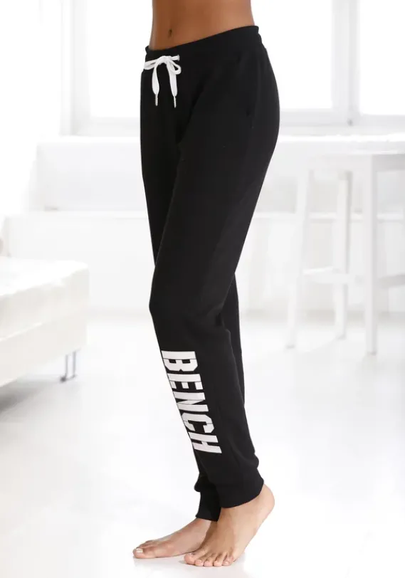 Lange Hosen|Bench. Sweathose Schwarz-Weis