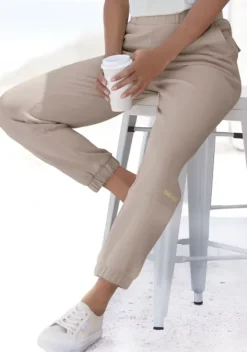 Lange Hosen|Venice Beach Sweathose Beige
