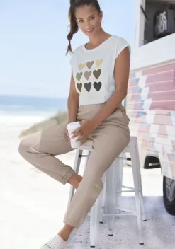 Lange Hosen|Venice Beach Sweathose Beige